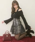 【マジェスティック レゴン/MAJESTIC LEGON】のショルダーリボンコルセットミニワンピ 大人の最旬トレンドファッション＆コーディネート founy(ファウニー) ファッション Fashion レディースファッション Fashion for Women ワンピース Dresses コルセット Corset, Bustier ショルダー Shoulder, Shoulder Strap ダウン Down, Puffer デコルテ Décolleté, Neckline ドッキング Docking, Mixed Material フィット Fit, Slim Fit フェミニン Feminine, Girly リボン Ribbon, Bow ロング Long, Long-Length 再入荷 Restock / Back in Stock おすすめ Recommended / Our Picks thumbnail ブラック|ID: prp329100004987293 ipo3291000000037360109
