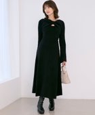 【マジェスティック レゴン/MAJESTIC LEGON】のリボンボレロドッキングニットワンピ 大人の最旬トレンドファッション＆コーディネート founy(ファウニー) ファッション Fashion レディースファッション Fashion for Women アウター Coat / Outerwear Collection ボレロ・ショート丈ジャケット / ドレス羽織りに Boleros & Short Jackets ワンピース Dresses ニットワンピース Knit Dresses エレガント 上品 Elegant ショート Short, Short Length ダウン Down, Puffer デコルテ Décolleté, Neckline ドッキング Docking, Mixed Material フィット Fit, Slim Fit フェミニン Feminine, Girly リボン Ribbon, Bow 冬 Winter / This Winter 再入荷 Restock / Back in Stock おすすめ Recommended / Our Picks thumbnail ブラック|ID: prp329100004987295 ipo3291000000037360117