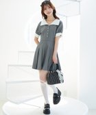 【マジェスティック レゴン/MAJESTIC LEGON】の衿配色ミニワンピース 大人の最旬トレンドファッション&コーディネート founy(ファウニー) ファッション Fashion レディースファッション Fashion for Women ワンピース Dresses カフス Cuff Design シャーリング Shirring, Ruched シンプル Simple, Minimal ダウン Down, Puffer フィット Fit, Slim Fit フレア Flare, Flared ミュール Mule, Backless Shoes 再入荷 Restock / Back in Stock エレガント 上品 Elegant thumbnail グレー|ID: prp329100004987297 ipo3291000000037360123