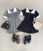【マジェスティック レゴン/MAJESTIC LEGON】の衿配色ミニワンピース 大人の最旬トレンドファッション&コーディネート founy(ファウニー) ファッション Fashion レディースファッション Fashion for Women ワンピース Dresses カフス Cuff Design シャーリング Shirring, Ruched シンプル Simple, Minimal ダウン Down, Puffer フィット Fit, Slim Fit フレア Flare, Flared ミュール Mule, Backless Shoes 再入荷 Restock / Back in Stock エレガント 上品 Elegant thumbnail ブラック|ID: prp329100004987297 ipo3291000000037360124