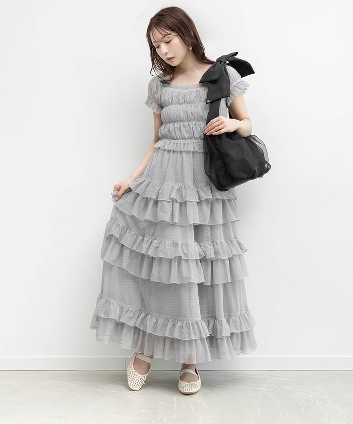 【ランダ/RANDA】のドットチュールフリルワンピース インテリア・キッズ・メンズ・レディースファッション・服の通販 founy(ファウニー) https://founy.com/ ファッション Fashion レディースファッション Fashion for Women ワンピース Dresses おすすめ Recommended / Our Picks シアー Sheer, See-Through シャーリング Shirring, Ruched シューズ Shoes, Footwear スニーカー Sneakers, Trainers ダウン Down, Puffer ドッキング Docking, Mixed Material フィット Fit, Slim Fit フェミニン Feminine, Girly フリル Frill, Ruffle エレガント 上品 Elegant |ID: prp329100004987300 ipo3291000000037360133