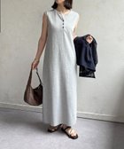 【ゼヴォン/Thevon】のヘンリーネックカットノースリワンピース 大人の最旬トレンドファッション＆コーディネート founy(ファウニー) ファッション Fashion レディースファッション Fashion for Women ワンピース Dresses アクセサリー Fashion Accessories 春 Spring カットソー Cut and Sewn Top サンダル Sandals, Summer Shoes ジャケット Jacket, Outerwear ノースリーブ Sleeveless, No-Sleeve パール Pearl, Pearl Accent リラックス Relax, Relaxed Fit S/S・春夏 SS, Spring/Summer, Warm Season 再入荷 Restock / Back in Stock おすすめ Recommended / Our Picks 夏 Summer エレガント 上品 Elegant 2026年 2026 2026春夏・S/S Spring/Summer 2026 SS26 thumbnail ライトグレー|ID: prp329100004987306 ipo3291000000037360160