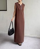 【ゼヴォン/Thevon】のヘンリーネックカットノースリワンピース 大人の最旬トレンドファッション＆コーディネート founy(ファウニー) ファッション Fashion レディースファッション Fashion for Women ワンピース Dresses アクセサリー Fashion Accessories 春 Spring カットソー Cut and Sewn Top サンダル Sandals, Summer Shoes ジャケット Jacket, Outerwear ノースリーブ Sleeveless, No-Sleeve パール Pearl, Pearl Accent リラックス Relax, Relaxed Fit S/S・春夏 SS, Spring/Summer, Warm Season 再入荷 Restock / Back in Stock おすすめ Recommended / Our Picks 夏 Summer エレガント 上品 Elegant 2026年 2026 2026春夏・S/S Spring/Summer 2026 SS26 thumbnail ブラウン|ID: prp329100004987306 ipo3291000000037360161