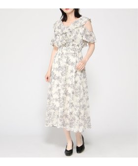 【イング/INGNI】のINGNI/肩あき花柄フリルOP 大人の最旬トレンドファッション＆コーディネート founy(ファウニー) ファッション Fashion レディースファッション Fashion for Women ワンピース Dresses フリル Frill, Ruffle |ID:prp329100004987317