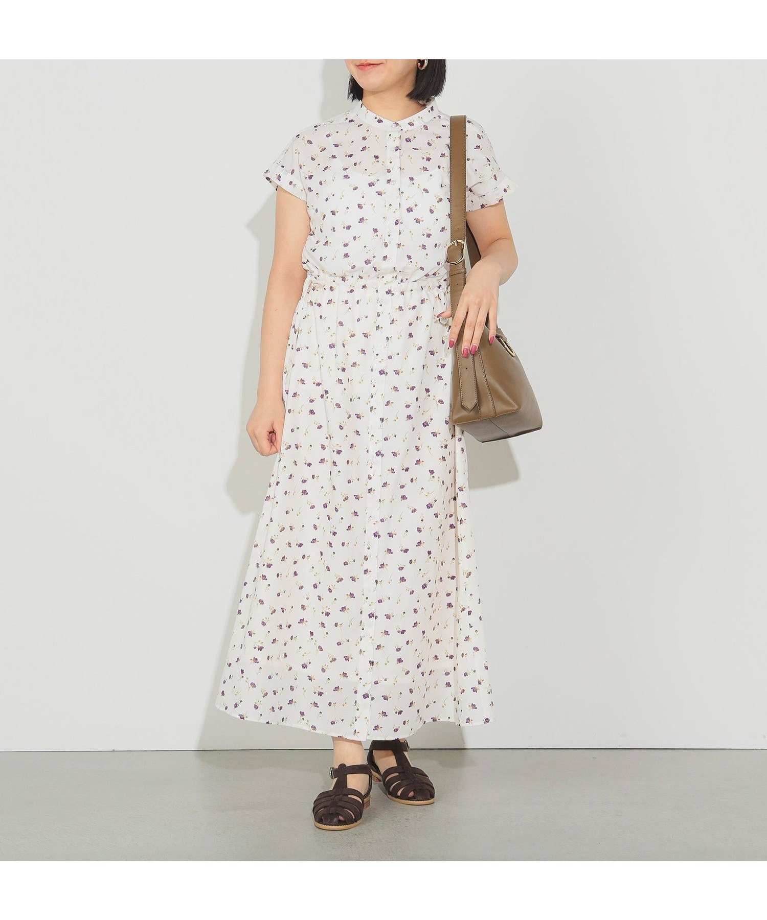 【ビームス ウイメン/BEAMS】のウエストドロスト フラワー柄 ワンピース(S~M) 大人の最旬トレンドファッション＆コーディネート founy(ファウニー) 　ファッション　Fashion　レディースファッション　Fashion for Women　ワンピース　Dresses　ウェーブ　Wavy Pattern　サンダル　Sandals, Summer Shoes　デニム　Denim, Jeans Material　ドローコード　Drawcord, Drawstring Cord　バランス　Balance, Style Balance　フラワー　Flower, Floral　プリント　Print, Printed Pattern　ペーパー　Paper, Kraft Paper　リネン　Linen, Linen Fabric　ロング　Long, Long-Length　おすすめ　Recommended / Our Picks　旅行　Travel　エレガント 上品　Elegant　 other-1|ID: prp329100004987322 ipo3291000000037360221