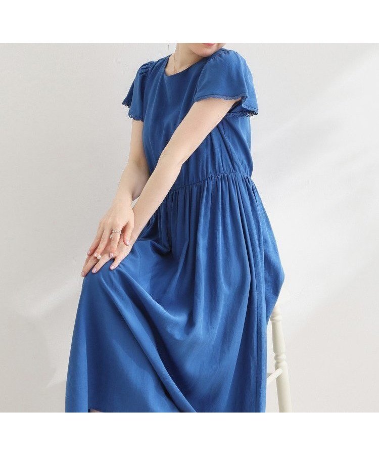 【クチュール ブローチ/Couture Brooch】のバックリボンOP インテリア・キッズ・メンズ・レディースファッション・服の通販 founy(ファウニー) 　ファッション　Fashion　レディースファッション　Fashion for Women　ワンピース　Dresses　ギャザー　Gathered, Ruffled　スマート　Smart, Elegant　ビビッド　Vivid, Bright Tone　フェミニン　Feminine, Girly　ポケット　Pocket, Pocket Detail　リボン　Ribbon, Bow　レース　Lace, Lace Fabric　夏　Summer　ブルー|ID: prp329100004987350 ipo3291000000037360391