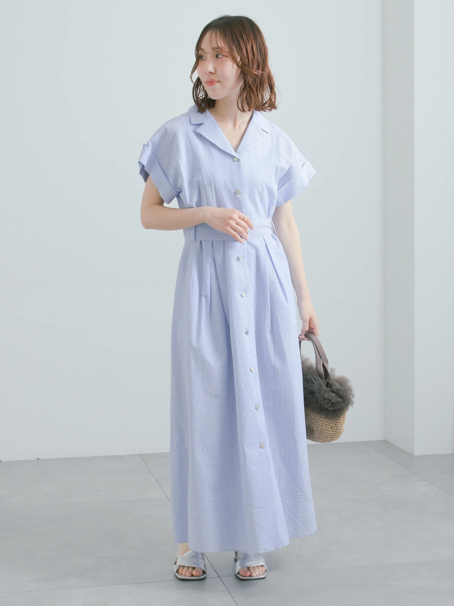 【テチチ/Te chichi】の綿サッカーワンピース 大人の最旬トレンドファッション＆コーディネート founy(ファウニー) 　ファッション　Fashion　レディースファッション　Fashion for Women　ワンピース　Dresses　サッカー　Seersucker, Summer Fabric　 other-1|ID: prp329100004987358 ipo3291000000037360415