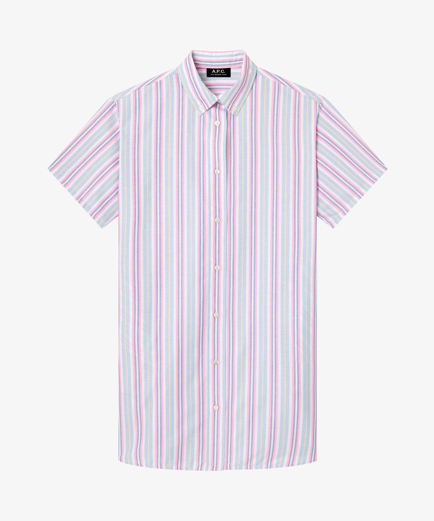 【アーペーセー/A.P.C.】のシャツワンピース インテリア・キッズ・メンズ・レディースファッション・服の通販 founy(ファウニー) 　ファッション　Fashion　レディースファッション　Fashion for Women　ワンピース　Dresses　シャツワンピース / 1枚で着映えコーデ　Shirt Dresses　ストレート　Straight, Straight Cut　ダウン　Down, Puffer　プリーツ　Pleats, Pleated　ボックス　Boxy, Box Shape　ヨーク　Yoke, Yoke Design　ネオンローズ|ID: prp329100004987361 ipo3291000000037360426