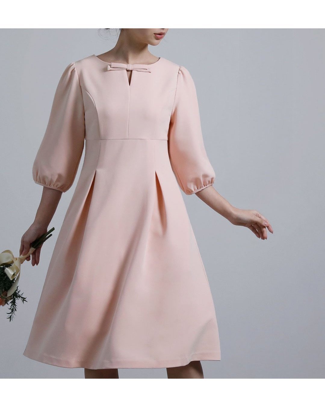 【レジーナリスレ/Regina Risurre】の【キレイ ワンピ リリアン】 インテリア・キッズ・メンズ・レディースファッション・服の通販 founy(ファウニー) 　ファッション　Fashion　レディースファッション　Fashion for Women　ワンピース　Dresses　フィット　Fit, Slim Fit　フォーマル　Formal, Dressy　リボン　Ribbon, Bow　サクラ|ID: prp329100004987368 ipo3291000000037360490