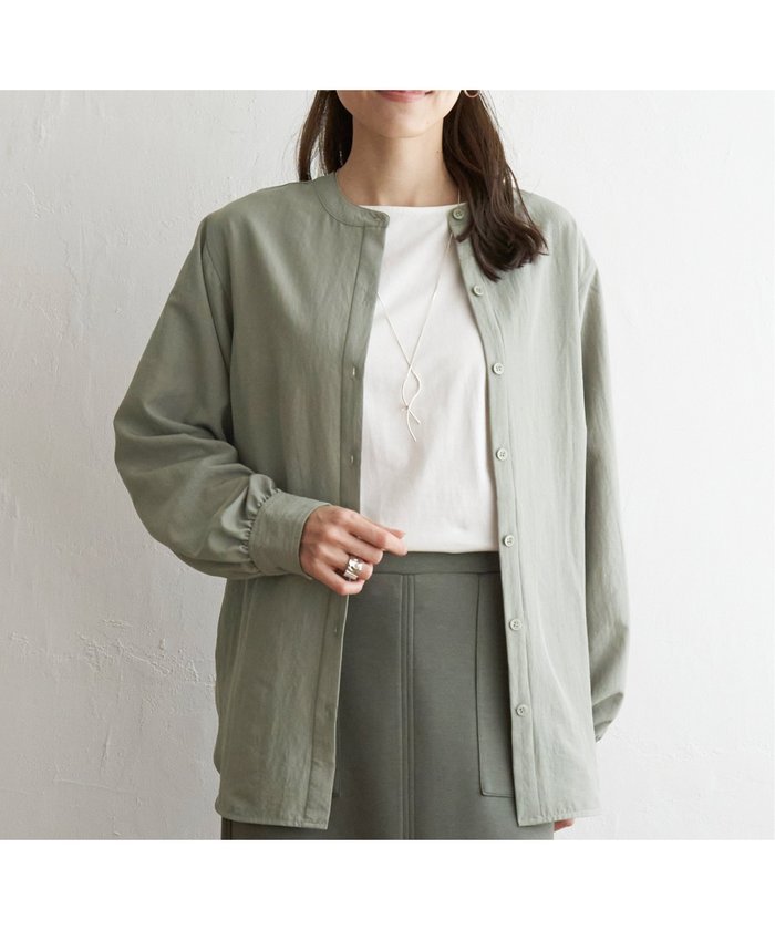 【イッカ/ikka】の前後2WAYバンドカラーシャツ インテリア・キッズ・メンズ・レディースファッション・服の通販 founy(ファウニー) https://founy.com/ ファッション Fashion レディースファッション Fashion for Women トップス・カットソー Cut & Sew Tops シャツ・ブラウス・オフィスカジュアル Elegant Blouses & Button-Ups おすすめ Recommended / Our Picks インナー Innerwear スウェット / スエット Sweatshirt, Sweatwear 春 Spring 秋 Autumn |ID: prp329100004987375 ipo3291000000037360514