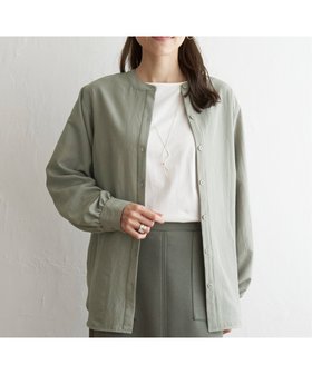 【イッカ/ikka】の前後2WAYバンドカラーシャツ 大人の最旬トレンドファッション＆コーディネート founy(ファウニー) ファッション Fashion レディースファッション Fashion for Women トップス・カットソー Cut & Sew Tops シャツ・ブラウス・オフィスカジュアル Elegant Blouses & Button-Ups おすすめ Recommended / Our Picks インナー Innerwear スウェット / スエット Sweatshirt, Sweatwear 春 Spring 秋 Autumn |ID:prp329100004987375