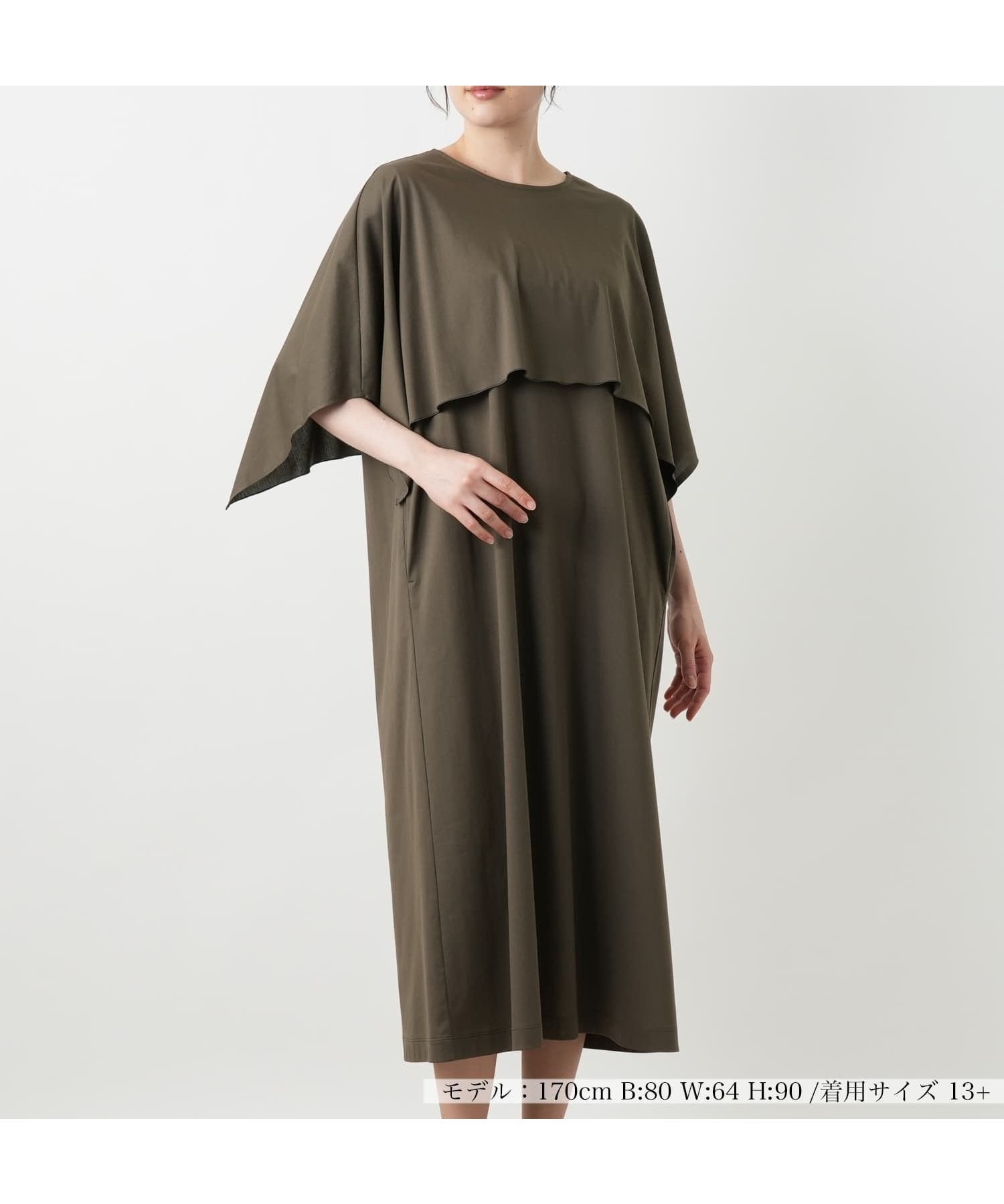 【レリアンプラスハウス/Leilian PLUS HOUSE】の2wayワンピース【BOURGE】 インテリア・キッズ・メンズ・レディースファッション・服の通販 founy(ファウニー) 　ファッション　Fashion　レディースファッション　Fashion for Women　ワンピース　Dresses　ウォッシャブル　Machine Washable　シンプル　Simple, Minimal　ノースリーブ　Sleeveless, No-Sleeve　ポケット　Pocket, Pocket Detail　チャコール系|ID: prp329100004987377 ipo3291000000037360534