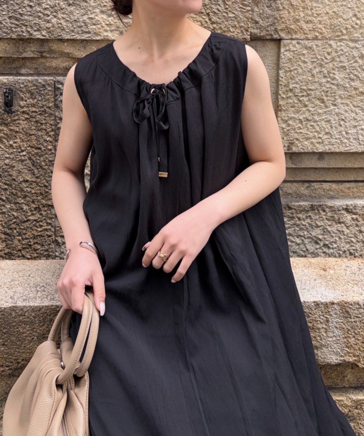 【ジェナ エスパス メルヴェイユ/Jena espace merveilleux】の2WAYリボンシアーワンピース インテリア・キッズ・メンズ・レディースファッション・服の通販 founy(ファウニー) 　ファッション　Fashion　レディースファッション　Fashion for Women　ワンピース　Dresses　スマート　Smart, Elegant　楽ちん　Easy Fit, Comfortable　再入荷　Restock / Back in Stock　おすすめ　Recommended / Our Picks　夏　Summer　ブラック|ID: prp329100004987380 ipo3291000000037360577