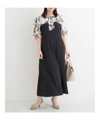 【ジェイ アンド シュプール/Re J&SUPURE】の花柄ボウタイドッキングワンピース 大人の最旬トレンドファッション＆コーディネート founy(ファウニー) ファッション Fashion レディースファッション Fashion for Women ワンピース Dresses カーディガン Cardigan, Knitwear サンダル Sandals, Summer Shoes ジャケット Jacket, Outerwear ドッキング Docking, Mixed Material プリント Print, Printed Pattern ポケット Pocket, Pocket Detail ロング Long, Long-Length 切替 Switching, Contrast Panel 無地 Plain, Solid Color thumbnail A柄|ID: prp329100004987381 ipo3291000000037360579