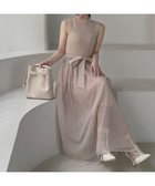 【ロイヤルパーティー/ROYAL PARTY】のかぎ針ドッキングラメチュールフレアワンピース 大人の最旬トレンドファッション＆コーディネート founy(ファウニー) ファッション Fashion レディースファッション Fashion for Women ワンピース Dresses かぎ針 Crochet エレガント 上品 Elegant ドッキング Docking, Mixed Material ノースリーブ Sleeveless, No-Sleeve フレア Flare, Flared thumbnail ピンク|ID: prp329100004987383 ipo3291000000037360587