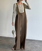 【ドゥドゥ/DouDou】の【WEB限定】ツイルサロペット 大人の最旬トレンドファッション＆コーディネート founy(ファウニー) ファッション Fashion レディースファッション Fashion for Women ワンピース Dresses サロペット&オールインワン Dungarees & Jumpsuit Styles インナー Innerwear サロペット Overalls, Salopette ストレッチ Stretch, Stretchy Fabric スマート Smart, Elegant センター Center, Center Line 雑誌 Magazine, Fashion Magazine ツイル Twist, Twisted Detail S/S・春夏 SS, Spring/Summer, Warm Season 再入荷 Restock / Back in Stock 夏 Summer エレガント 上品 Elegant 2026年 2026 2026春夏・S/S Spring/Summer 2026 SS26 thumbnail カーキ|ID: prp329100004987387 ipo3291000000037360625