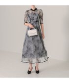 【レジャ/Leja】のLEJA-配色パイピング花柄ラメレースワンピースドレス 結婚式 レディース BLUE|ID: prp329100004987388 ipo3291000000037360632