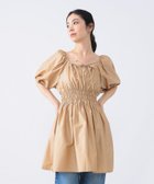 【ビームス ウイメン/BEAMS】のDevotion TWINS / コットンギャザー ショートドレス 大人の最旬トレンドファッション＆コーディネート founy(ファウニー) ファッション Fashion レディースファッション Fashion for Women ワンピース Dresses フォーマル・パーティードレス・結婚式用ドレス Elegant & Casual Dresses エスニック Ethnic Style ギャザー Gathered, Ruffled シャーリング Shirring, Ruched ショート Short, Short Length ドレス Dress, One-Piece フィット Fit, Slim Fit フェミニン Feminine, Girly リボン Ribbon, Bow エレガント 上品 Elegant thumbnail BEIGE|ID: prp329100004987398 ipo3291000000037360718