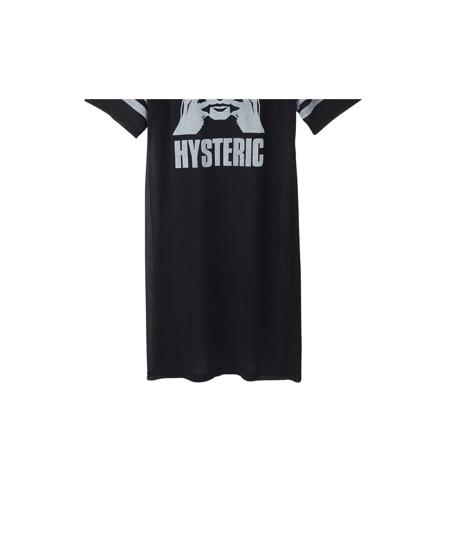 【ヒステリックグラマー/HYSTERIC GLAMOUR】のSEE NO EVIL ワンピース インテリア・キッズ・メンズ・レディースファッション・服の通販 founy(ファウニー) 　ファッション　Fashion　レディースファッション　Fashion for Women　ワンピース　Dresses　アウトドア　Outdoor Clothing　インナー　Innerwear　グラフィック　Graphic, Graphic Design　シアー　Sheer, See-Through　ツイスト　Tweed, Tweed Fabric　フロント　Front, Front Design　メッシュ　Mesh, Net Fabric　夏　Summer　軽量　Lightweight, Ultra Light　ブラック|ID: prp329100004987402 ipo3291000000037360769