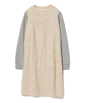 【ビームス ウイメン/BEAMS】のパッチワーク風 ニットコンビ ワンピース 大人の最旬トレンドファッション＆コーディネート founy(ファウニー) ファッション Fashion レディースファッション Fashion for Women ワンピース Dresses おすすめ Recommended / Our Picks コンビ Combo, Combination Style パッチワーク Patchwork, Mixed Fabric リラックス Relax, Relaxed Fit ロング Long, Long-Length |ID:prp329100004987412