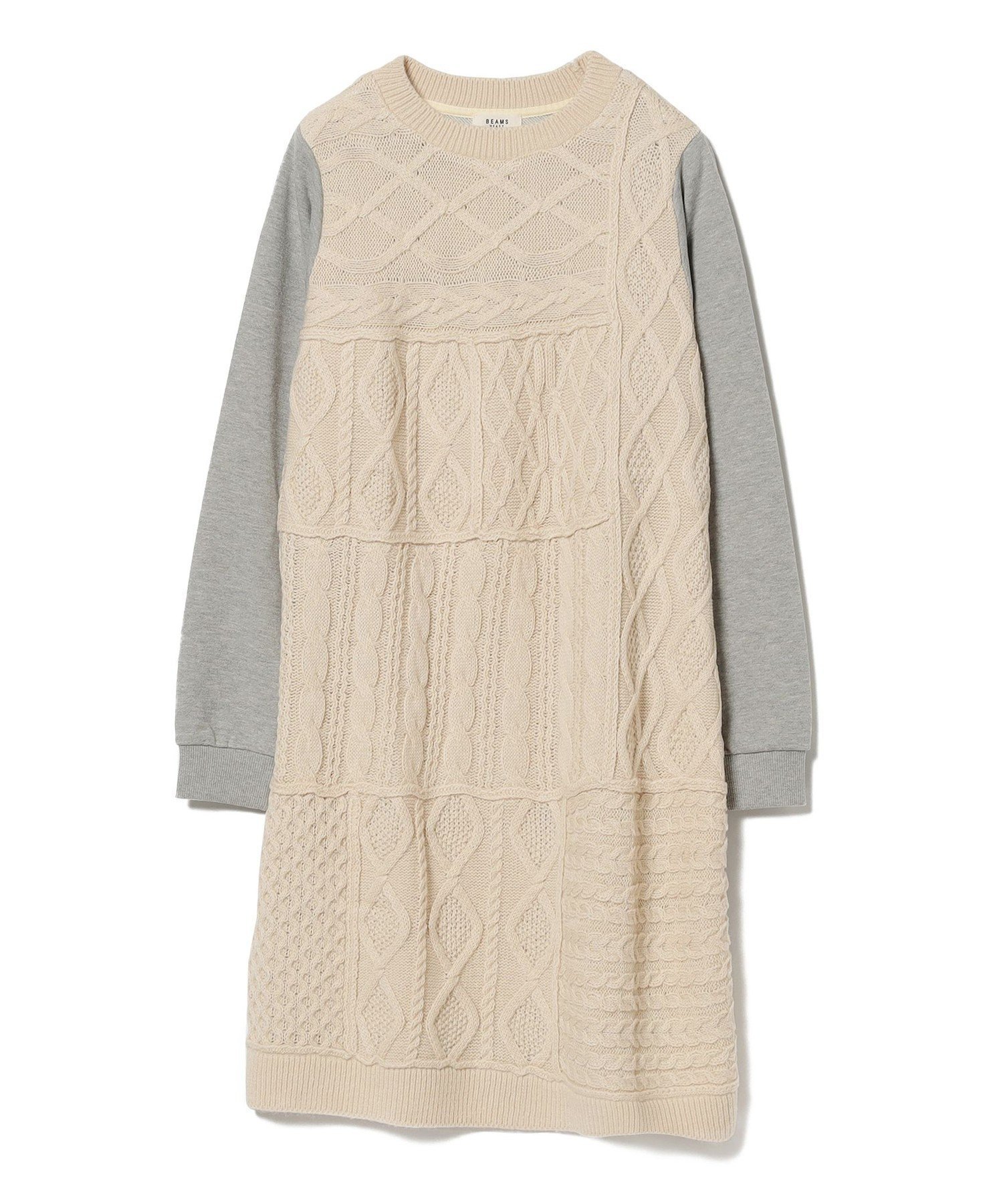 【ビームス ウイメン/BEAMS】のパッチワーク風 ニットコンビ ワンピース 大人の最旬トレンドファッション＆コーディネート founy(ファウニー) 　ファッション　Fashion　レディースファッション　Fashion for Women　ワンピース　Dresses　おすすめ　Recommended / Our Picks　コンビ　Combo, Combination Style　パッチワーク　Patchwork, Mixed Fabric　リラックス　Relax, Relaxed Fit　ロング　Long, Long-Length　 other-1|ID: prp329100004987412 ipo3291000000037360968