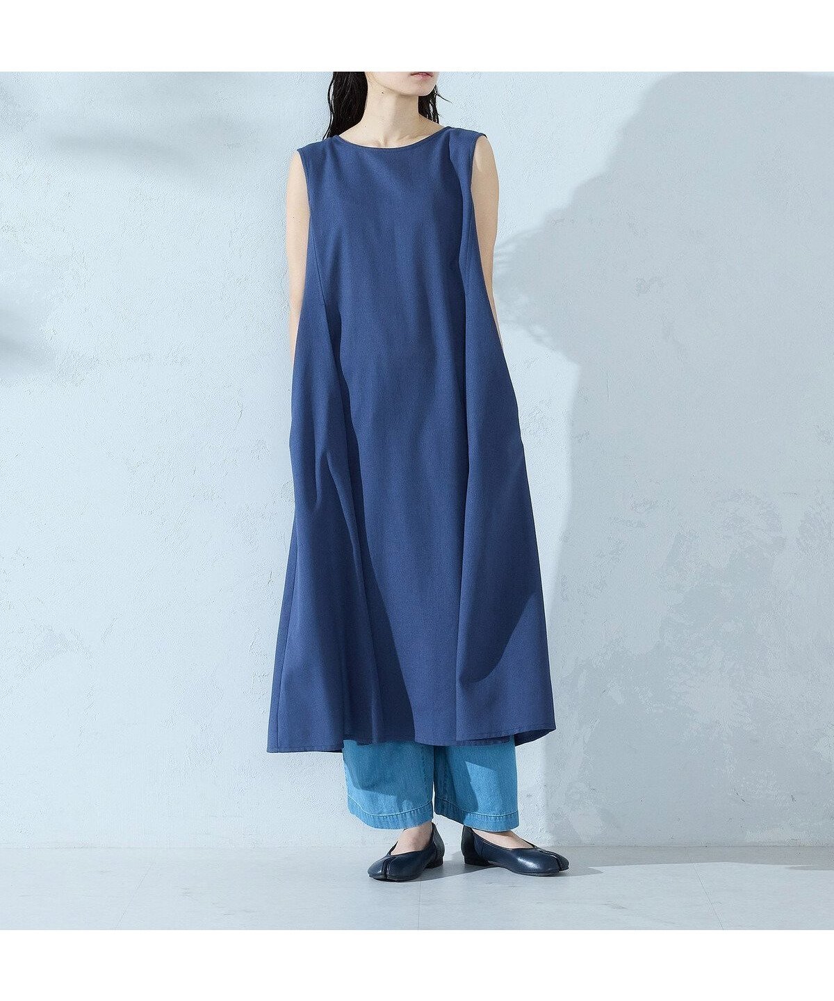 【コムサイズム/COMME CA ISM】のノースリーブ アッパッパ インテリア・キッズ・メンズ・レディースファッション・服の通販 founy(ファウニー) 　ファッション　Fashion　レディースファッション　Fashion for Women　トップス・カットソー　Cut & Sew Tops　キャミソール&ノースリーブ　Camisoles & Sleeveless Tops　カーディガン　Cardigan, Knitwear　ショート　Short, Short Length　ノースリーブ　Sleeveless, No-Sleeve　バランス　Balance, Style Balance　ペチコート　Petticoat, Underskirt　ポケット　Pocket, Pocket Detail　ミックス　Mix, Mixed Style　ヨーク　Yoke, Yoke Design　夏　Summer　ネイビー|ID: prp329100004987424 ipo3291000000037361560