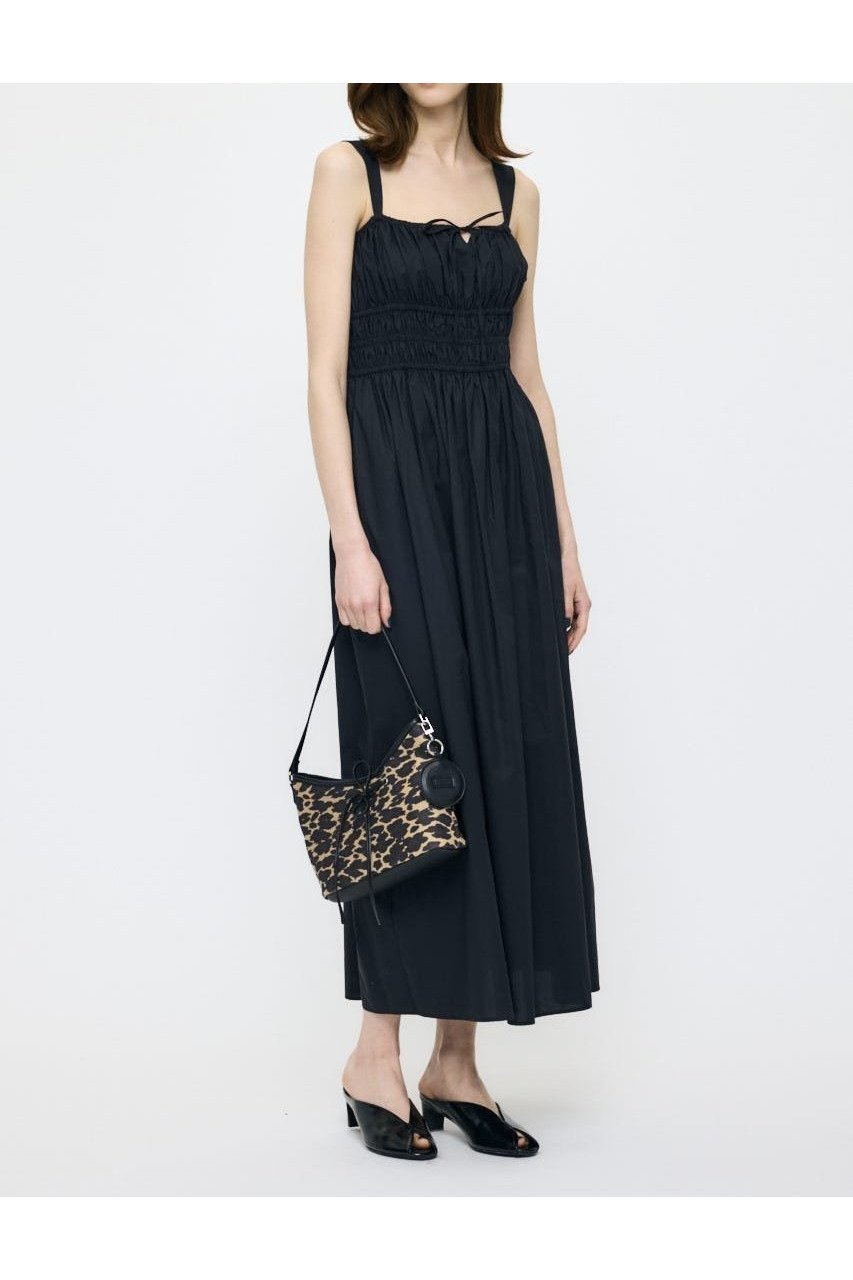 【マウジー/moussy】のCOTTON GATHER CAMI ドレス インテリア・キッズ・メンズ・レディースファッション・服の通販 founy(ファウニー) 　ファッション　Fashion　レディースファッション　Fashion for Women　ワンピース　Dresses　フォーマル・パーティードレス・結婚式用ドレス　Elegant & Casual Dresses　おすすめ　Recommended / Our Picks　ギャザー　Gathered, Ruffled　シャーリング　Shirring, Ruched　ドレス　Dress, One-Piece　人気　Popular, Best Seller　再入荷　Restock / Back in Stock　BLK|ID: prp329100004987434 ipo3291000000037361768