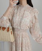 【その他のブランド/Other】の水彩柄 フリルデザイン 消しプリーツ ワンピース 大人の最旬トレンドファッション＆コーディネート founy(ファウニー) ファッション Fashion レディースファッション Fashion for Women ワンピース Dresses 春 Spring 秋 Autumn ガーリー Girly, Feminine Style キャミソール Camisole, Spaghetti Strap Top シアー Sheer, See-Through シャーリング Shirring, Ruched ジャケット Jacket, Outerwear ハイネック High Neck, Mock Neck パープル Purple, Violet フェミニン Feminine, Girly フリル Frill, Ruffle プリーツ Pleats, Pleated おすすめ Recommended / Our Picks 夏 Summer エレガント 上品 Elegant thumbnail ピンク|ID: prp329100004987438 ipo3291000000037361792