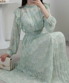 【その他のブランド/Other】の水彩柄 フリルデザイン 消しプリーツ ワンピース 大人の最旬トレンドファッション＆コーディネート founy(ファウニー) ファッション Fashion レディースファッション Fashion for Women ワンピース Dresses 春 Spring 秋 Autumn ガーリー Girly, Feminine Style キャミソール Camisole, Spaghetti Strap Top シアー Sheer, See-Through シャーリング Shirring, Ruched ジャケット Jacket, Outerwear ハイネック High Neck, Mock Neck パープル Purple, Violet フェミニン Feminine, Girly フリル Frill, Ruffle プリーツ Pleats, Pleated おすすめ Recommended / Our Picks 夏 Summer エレガント 上品 Elegant thumbnail ミントグリーン|ID: prp329100004987438 ipo3291000000037361793