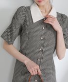 【その他のブランド/Other】のチェック柄 クレリック 半袖 ワンピース 大人の最旬トレンドファッション＆コーディネート founy(ファウニー) ファッション Fashion レディースファッション Fashion for Women ワンピース Dresses 春 Spring サンダル Sandals, Summer Shoes シャーリング Shirring, Ruched シューズ Shoes, Footwear チェック Check, Plaid, Tartan ドッキング Docking, Mixed Material バレエ Ballet, Ballet Style パール Pearl, Pearl Accent フェミニン Feminine, Girly フロント Front, Front Design 半袖 Short Sleeve, Half Sleeve おすすめ Recommended / Our Picks 夏 Summer エレガント 上品 Elegant thumbnail ベージュ|ID: prp329100004987445 ipo3291000000037361997