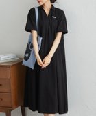 【ラナン/Ranan】のFILA ゆったりフレアーポロワンピース 大人の最旬トレンドファッション＆コーディネート founy(ファウニー) ファッション Fashion レディースファッション Fashion for Women ワンピース Dresses 鹿の子 Piqué, Kanoko Fabric シンプル Simple, Minimal ポケット Pocket, Pocket Detail ポロシャツ Polo Shirt, Collared Tee 再入荷 Restock / Back in Stock thumbnail ブラック|ID: prp329100004987451 ipo3291000000037362037