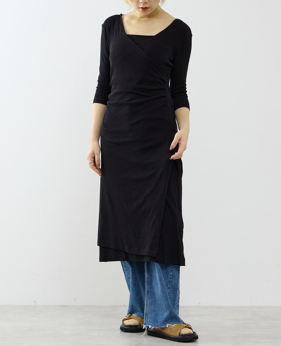 【ソフィット/Soffitto】の【GREEN BUTTER/グリーンバター】Shining Wrap Dress Black 大人の最旬トレンドファッション＆コーディネート founy(ファウニー) 　ファッション　Fashion　レディースファッション　Fashion for Women　ワンピース　Dresses　フォーマル・パーティードレス・結婚式用ドレス　Elegant & Casual Dresses　インナー　Innerwear　シャーリング　Shirring, Ruched　シンプル　Simple, Minimal　スリム　Slim, Slim Fit　ドレス　Dress, One-Piece　バランス　Balance, Style Balance　フィット　Fit, Slim Fit　ラップ　Wrap, Wrap Design　おすすめ　Recommended / Our Picks　 other-1|ID: prp329100004987452 ipo3291000000037362045