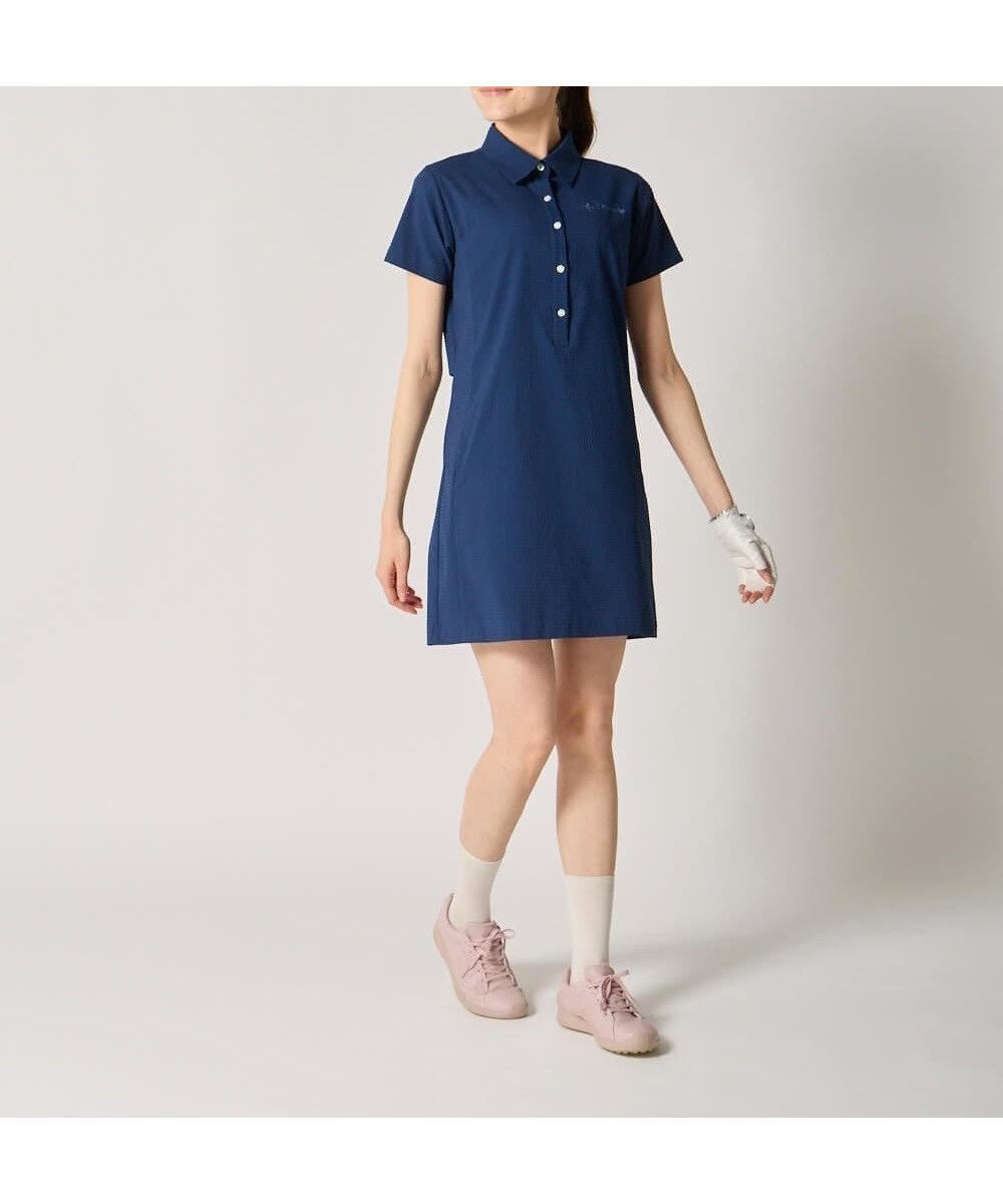 【その他のブランド/Other】のmarie claire sport/ストレッチサッカー素材ゴルフワンピース インテリア・キッズ・メンズ・レディースファッション・服の通販 founy(ファウニー) 　ファッション　Fashion　レディースファッション　Fashion for Women　ワンピース　Dresses　ゴルフ　Golf　サッカー　Seersucker, Summer Fabric　ストレッチ　Stretch, Stretchy Fabric　ベーシック　Basic, Essential　NV|ID: prp329100004987463 ipo3291000000037362093