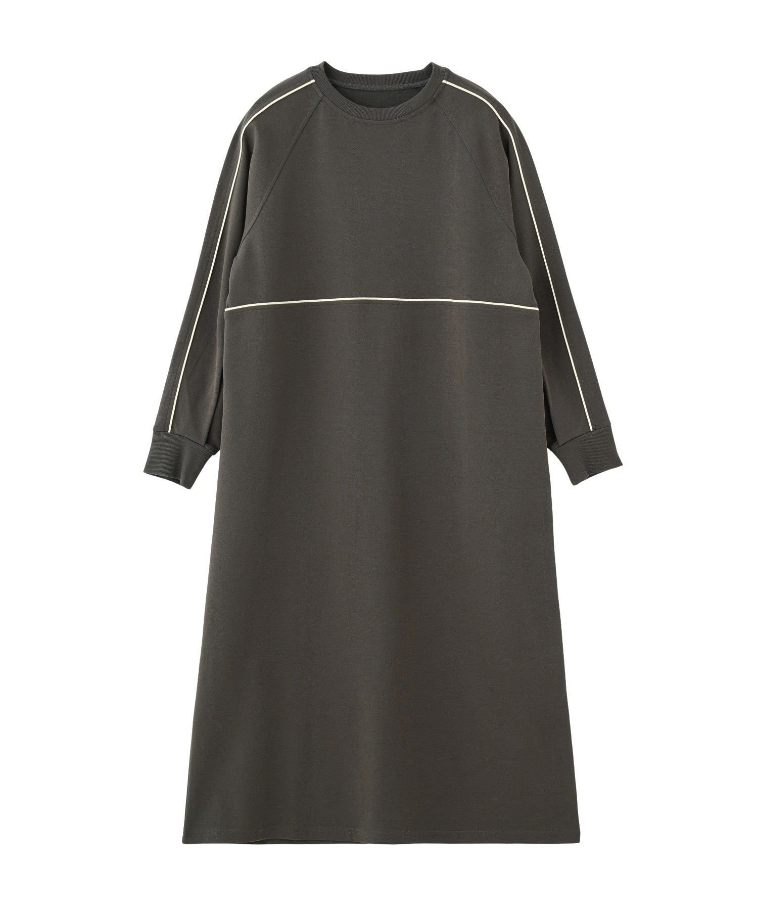 【ローズバッド/ROSE BUD】のラインカットソーワンピース インテリア・キッズ・メンズ・レディースファッション・服の通販 founy(ファウニー) 　ファッション　Fashion　レディースファッション　Fashion for Women　ワンピース　Dresses　スウェット / スエット　Sweatshirt, Sweatwear　ストレッチ　Stretch, Stretchy Fabric　とろみ　Fluid, Flowy Fabric　ベーシック　Basic, Essential　BLACK|ID: prp329100004987473 ipo3291000000037362213