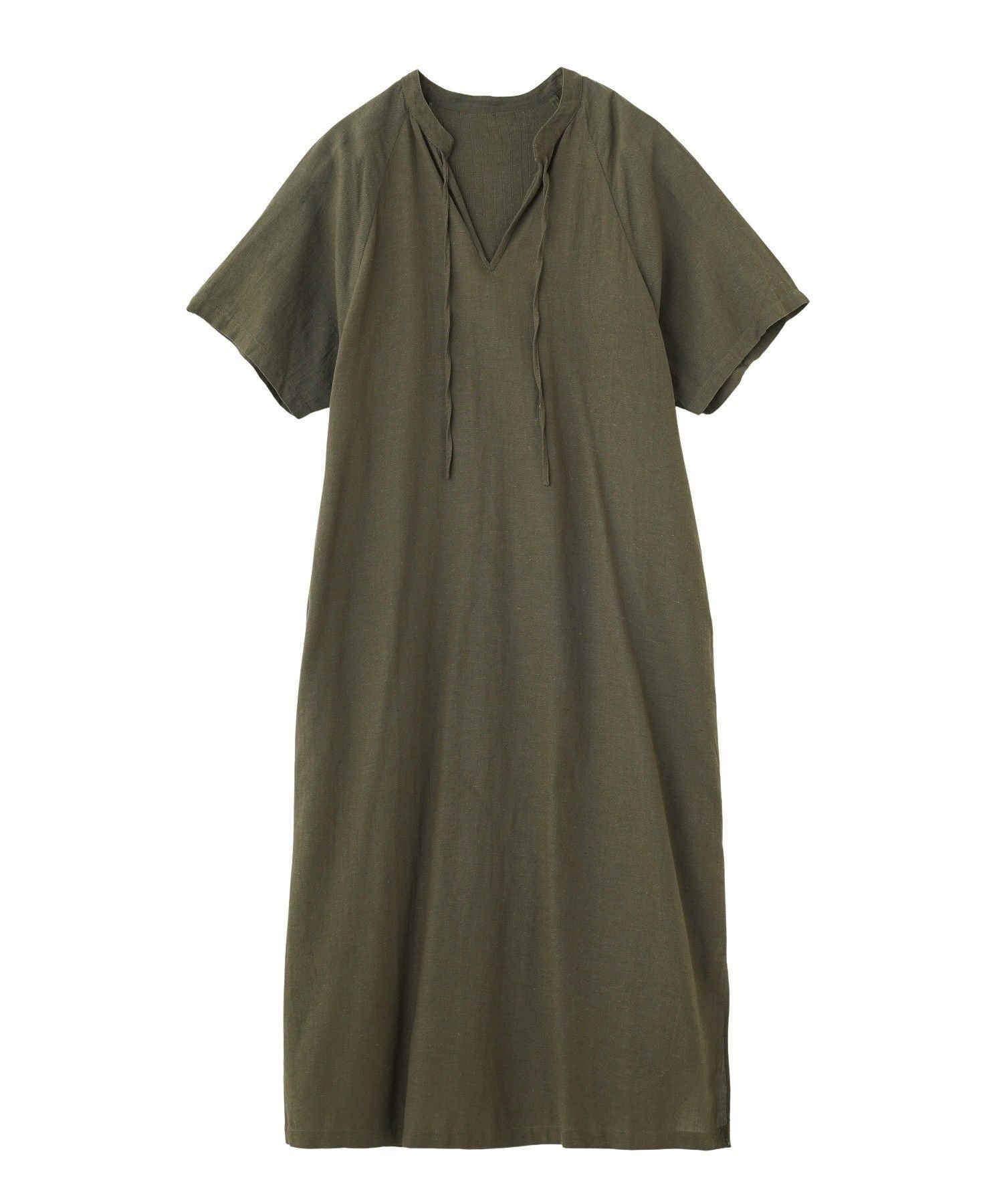 【ローズバッド/ROSE BUD】のSLIT NECK S/S DRESS インテリア・キッズ・メンズ・レディースファッション・服の通販 founy(ファウニー) 　ファッション　Fashion　レディースファッション　Fashion for Women　ワンピース　Dresses　フォーマル・パーティードレス・結婚式用ドレス　Elegant & Casual Dresses　アクセサリー　Fashion Accessories　インド　Indian Textile　サンダル　Sandals, Summer Shoes　スリット　Slit, Slit Detail　時計　Watch, Wristwatch　ネップ　Nepp, Slub Yarn　ビッグ　Big, Oversized　フェミニン　Feminine, Girly　フロント　Front, Front Design　リラックス　Relax, Relaxed Fit　S/S・春夏　SS, Spring/Summer, Warm Season　おすすめ　Recommended / Our Picks　夏　Summer　エレガント 上品　Elegant　GREY|ID: prp329100004987475 ipo3291000000037362221