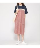 【スーパーハッカ/SUPER HAKKA】の天竺×チェック ロゴワンポイント刺繍Tシャツワンピース 大人の最旬トレンドファッション＆コーディネート founy(ファウニー) ファッション Fashion レディースファッション Fashion for Women ワンピース Dresses シャツワンピース / 1枚で着映えコーデ Shirt Dresses チェック Check, Plaid, Tartan ワンポイント One Point, Statement Accent thumbnail レッド|ID: prp329100004987482 ipo3291000000037362372