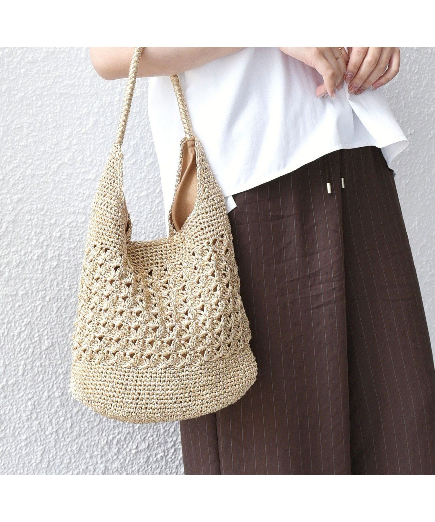 【シップス/SHIPS】のSHIPS Colors メタリック クロシェ バッグ インテリア・キッズ・メンズ・レディースファッション・服の通販 founy(ファウニー) 　ファッション　Fashion　レディースファッション　Fashion for Women　バッグ　Bags　春　Spring　クロシェ　Crochet, Knitted Lace　今季　This Season, Current Season　メタリック　Metallic, Shiny Finish　メンズ　Men's, Menswear　S/S・春夏　SS, Spring/Summer, Warm Season　アウトレット　Outlet / Clearance　夏　Summer　ビジネス 仕事 通勤　Business / Work / Commuting　ゴールド|ID: prp329100004987506 ipo3291000000037362497