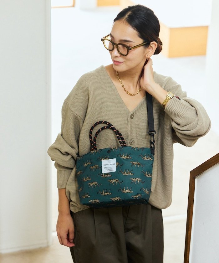 【フリークスストア/FREAK'S STORE】の別注 2WAY 600D TOTE MINI BAG ミニ トートバッグ 25AW インテリア・キッズ・メンズ・レディースファッション・服の通販 founy(ファウニー) 　ファッション　Fashion　レディースファッション　Fashion for Women　バッグ　Bags　アウトドア　Outdoor Clothing　ショルダー　Shoulder, Shoulder Strap　スペシャル　Special, Limited Edition　スマホ　Smartphone, Mobile Device　財布　Wallet, Purse　ダブル　Double, Double-Breasted　ポケット　Pocket, Pocket Detail　別注　Limited Edition, Custom Order　レオパード　Leopard, Animal Print　おすすめ　Recommended / Our Picks　旅行　Travel　2025年　2025　2025-2026秋冬・A/W　Autumn/Winter 2025–26 AW25–26　レオパード|ID: prp329100004987511 ipo3291000000037362526