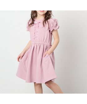 【アー ヴェー ヴェー/a.v.v / KIDS】の120-160 【接触冷感/毛玉になりにくい】レースアップフレアワンピース 大人の最旬トレンドファッション＆コーディネート founy(ファウニー) ファッション Fashion キッズファッション Fashion for Kids ワンピース Dresses アクセサリー Fashion Accessories カットソー Cut and Sewn Top カーディガン Cardigan, Knitwear ガーリー Girly, Feminine Style ギャザー Gathered, Ruffled サンダル Sandals, Summer Shoes シンプル Simple, Minimal スリーブ Sleeve, Long Sleeve / Short Sleeve バランス Balance, Style Balance フィット Fit, Slim Fit フリル Frill, Ruffle フレア Flare, Flared ポケット Pocket, Pocket Detail 羽織 Haori, Light Jacket リボン Ribbon, Bow 再入荷 Restock / Back in Stock おすすめ Recommended / Our Picks 夏 Summer 旅行 Travel |ID:prp329100004987538
