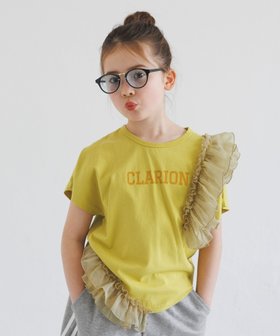 【ベイフロー/BAYFLOW / KIDS】の大人気Tシャツ!!デザインをアップデート アシメオーガンジーフリルT(KIDS) 大人の最旬トレンドファッション＆コーディネート founy(ファウニー) ファッション Fashion キッズファッション Fashion for Kids おすすめ Recommended / Our Picks アシンメトリー Asymmetrical Style オーガンジー Organza Fabric カットソー Cut and Sewn Top ガーリー Girly, Feminine Style デニム Denim, Jeans Material トレンド Trend, Trending Now フリル Frill, Ruffle プリント Print, Printed Pattern リメイク Remake, Reconstructed ヴィンテージ Vintage Style 今季 This Season, Current Season 夏 Summer |ID:prp329100004987629
