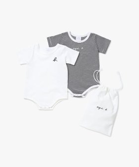 【アニエスベー ファム/agnes b. / KIDS】のベビー ロゴ ボーダー コットン 半袖 ボディスーツ 2枚組 大人の最旬トレンドファッション＆コーディネート founy(ファウニー) ファッション Fashion キッズファッション Fashion for Kids 巾着 Drawstring Bag, Kinchaku スーツ Suit, Formalwear 定番 Standard, Basic Item 人気 Popular, Best Seller パイピング Piping, Trim Design フィット Fit, Slim Fit プリント Print, Printed Pattern ベビー Baby, Babywear ベーシック Basic, Essential ボーダー Border, Stripe 半袖 Short Sleeve, Half Sleeve おすすめ Recommended / Our Picks ギフト プレゼント Gift / Present |ID:prp329100004987643