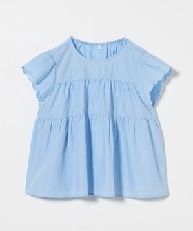 【ユナイテッドアローズ/UNITED ARROWS / KIDS】のスカラップ フリルブラウス / キッズ 140cm-160cm 大人の最旬トレンドファッション＆コーディネート founy(ファウニー) ファッション Fashion キッズファッション Fashion for Kids ギャザー Gathered, Ruffled スカラップ Scallop, Scalloped Edge デニム Denim, Jeans Material フリル Frill, Ruffle ボトム Bottoms, Lower Wear アウトレット Outlet / Clearance おすすめ Recommended / Our Picks |ID:prp329100004987675