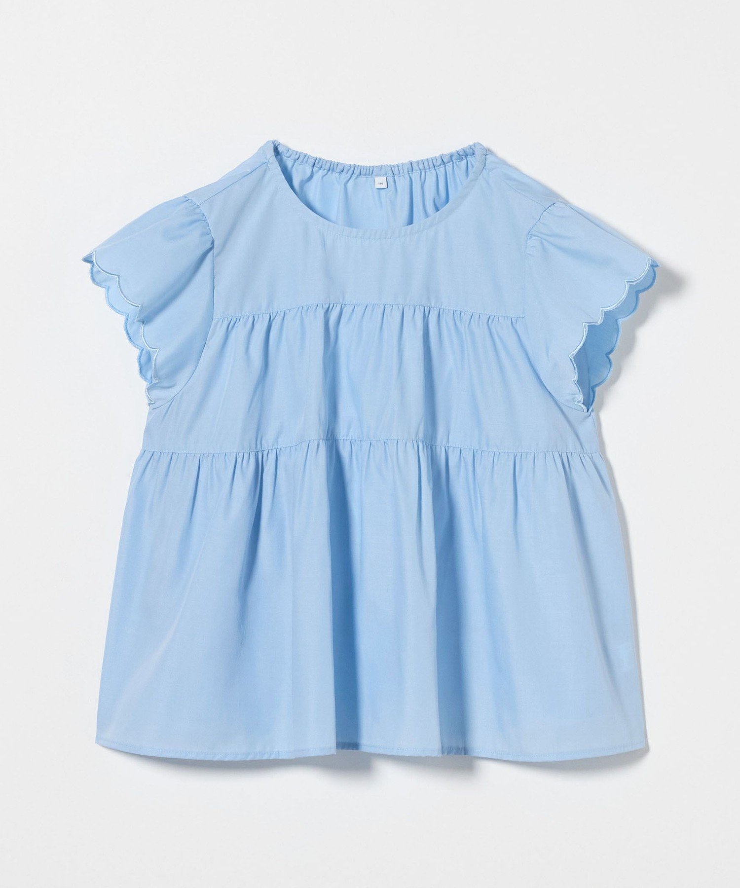 【ユナイテッドアローズ/UNITED ARROWS / KIDS】のスカラップ フリルブラウス / キッズ 140cm-160cm 大人の最旬トレンドファッション＆コーディネート founy(ファウニー) 　ファッション　Fashion　キッズファッション　Fashion for Kids　ギャザー　Gathered, Ruffled　スカラップ　Scallop, Scalloped Edge　デニム　Denim, Jeans Material　フリル　Frill, Ruffle　ボトム　Bottoms, Lower Wear　アウトレット　Outlet / Clearance　おすすめ　Recommended / Our Picks　 other-1|ID: prp329100004987675 ipo3291000000037364059
