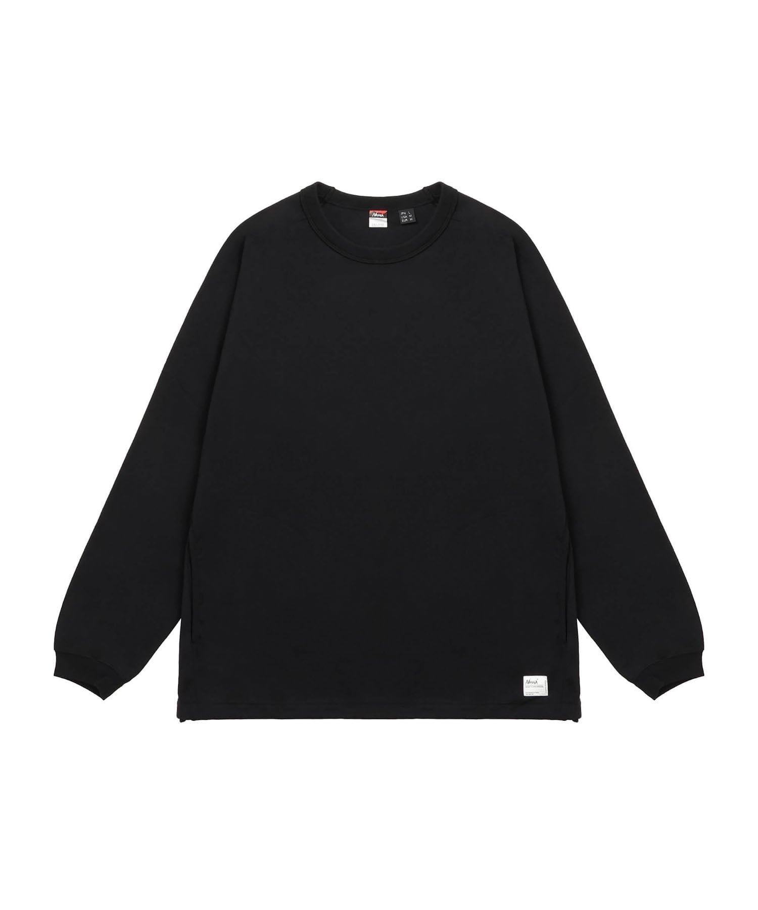 【ナンガ・オンラインショップ/NANGA ONLINE SHOP】のエコハイブリッド オーバーサイズ ロングスリーブTシャツ メンズ 26SS インテリア・キッズ・メンズ・レディースファッション・服の通販 founy(ファウニー) 　ファッション　Fashion　レディースファッション　Fashion for Women　トップス・カットソー　Cut & Sew Tops　シャツ・ブラウス・オフィスカジュアル　Elegant Blouses & Button-Ups　ロングTシャツ・Tシャツ　Longline T-Shirts & Tees　2026年　2026　2026春夏・S/S　Spring/Summer 2026 SS26　ショート　Short, Short Length　シンプル　Simple, Minimal　スリーブ　Sleeve, Long Sleeve / Short Sleeve　ドローコード　Drawcord, Drawstring Cord　ボックス　Boxy, Box Shape　ポケット　Pocket, Pocket Detail　メンズ　Men's, Menswear　ロング　Long, Long-Length　BLK|ID: prp329100004987703 ipo3291000000037364256