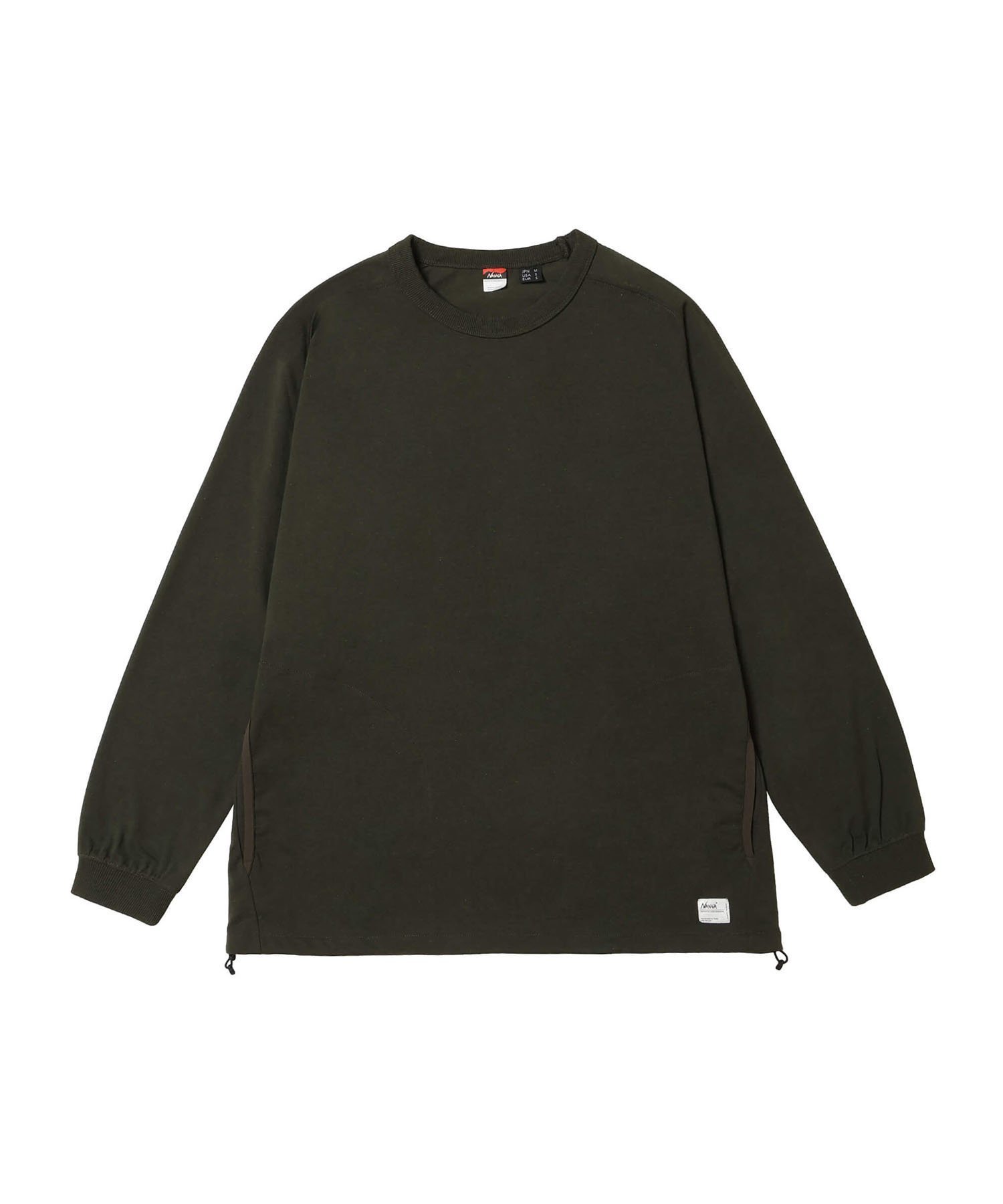 【ナンガ・オンラインショップ/NANGA ONLINE SHOP】のエコハイブリッド オーバーサイズ ロングスリーブTシャツ メンズ 26SS インテリア・キッズ・メンズ・レディースファッション・服の通販 founy(ファウニー) 　ファッション　Fashion　レディースファッション　Fashion for Women　トップス・カットソー　Cut & Sew Tops　シャツ・ブラウス・オフィスカジュアル　Elegant Blouses & Button-Ups　ロングTシャツ・Tシャツ　Longline T-Shirts & Tees　2026年　2026　2026春夏・S/S　Spring/Summer 2026 SS26　ショート　Short, Short Length　シンプル　Simple, Minimal　スリーブ　Sleeve, Long Sleeve / Short Sleeve　ドローコード　Drawcord, Drawstring Cord　ボックス　Boxy, Box Shape　ポケット　Pocket, Pocket Detail　メンズ　Men's, Menswear　ロング　Long, Long-Length　KHA|ID: prp329100004987703 ipo3291000000037364258