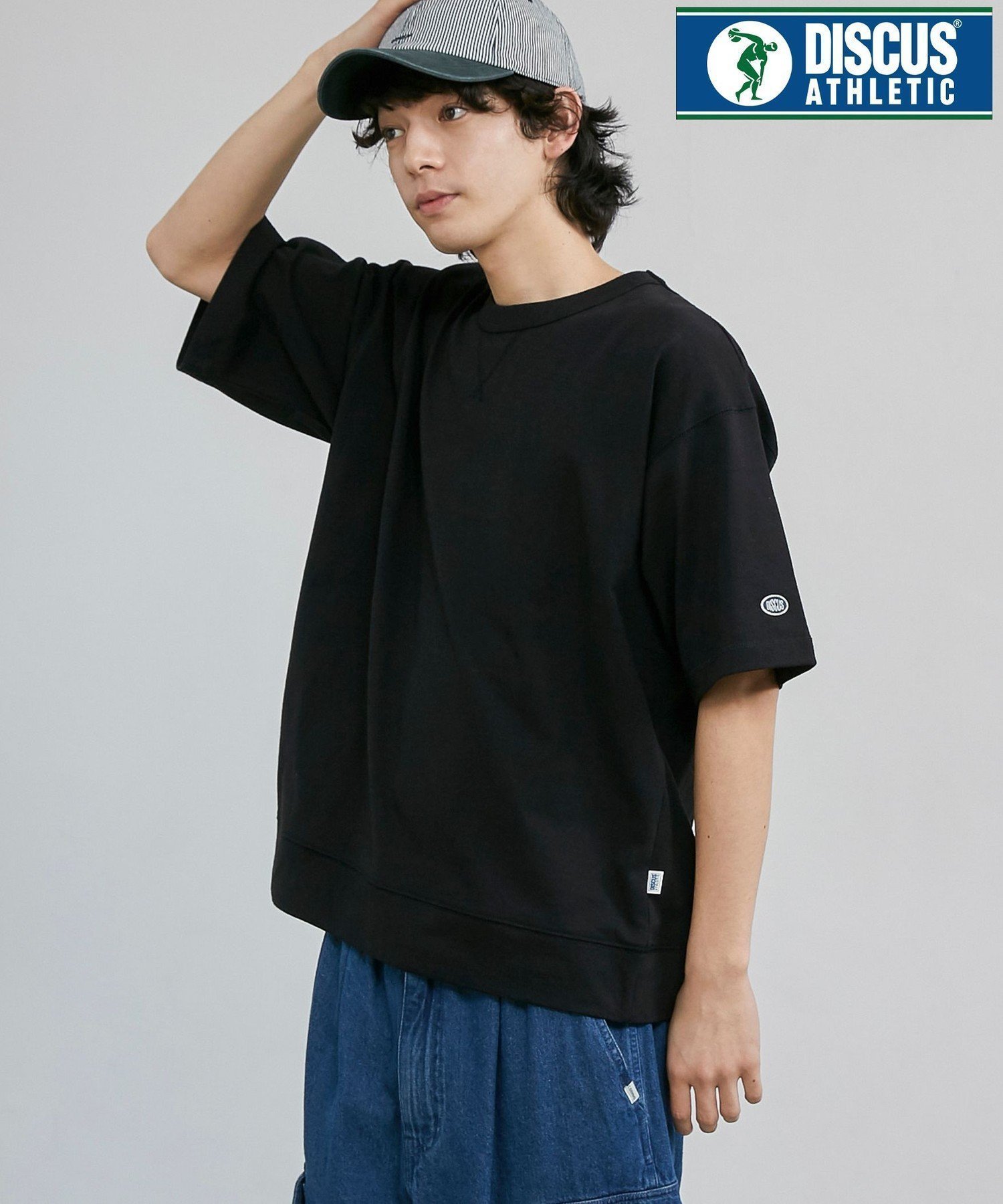 【コーエン/COEN】のDISCUS(ディスカス)別注 USAコットンスウェットTシャツ(WEB限定カラー) インテリア・キッズ・メンズ・レディースファッション・服の通販 founy(ファウニー) 　ファッション　Fashion　レディースファッション　Fashion for Women　トップス・カットソー　Cut & Sew Tops　シャツ・ブラウス・オフィスカジュアル　Elegant Blouses & Button-Ups　レディースパーカー・カジュアルフーディー　Casual Hoodies & Sweatshirts　ロングTシャツ・Tシャツ　Longline T-Shirts & Tees　スウェット・クルーネックトップス　Sweatshirts & Crewnecks / Relaxed Fit Sweat Tops　シンプル　Simple, Minimal　スウェット / スエット　Sweatshirt, Sweatwear　スポーツ　Sports, Activewear　バランス　Balance, Style Balance　ベーシック　Basic, Essential　別注　Limited Edition, Custom Order　メンズ　Men's, Menswear　モチーフ　Motif, Design Theme　リゾート　Resort, Vacation Style　リラックス　Relax, Relaxed Fit　おすすめ　Recommended / Our Picks　BLACK|ID: prp329100004987754 ipo3291000000037364666