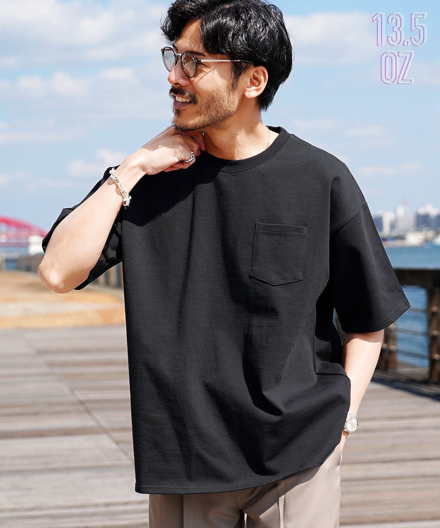 【その他のブランド/Other】のヘビーオンス ビッグシルエット 半袖 Tシャツ 26SS インテリア・キッズ・メンズ・レディースファッション・服の通販 founy(ファウニー) 　ファッション　Fashion　レディースファッション　Fashion for Women　トップス・カットソー　Cut & Sew Tops　シャツ・ブラウス・オフィスカジュアル　Elegant Blouses & Button-Ups　ロングTシャツ・Tシャツ　Longline T-Shirts & Tees　春　Spring　シンプル　Simple, Minimal　ビッグ　Big, Oversized　ボーダー　Border, Stripe　半袖　Short Sleeve, Half Sleeve　S/S・春夏　SS, Spring/Summer, Warm Season　再入荷　Restock / Back in Stock　プチプライス・低価格　Affordable / Budget Price　夏　Summer　2026年　2026　2026春夏・S/S　Spring/Summer 2026 SS26　Bブラック|ID: prp329100004987775 ipo3291000000037364840