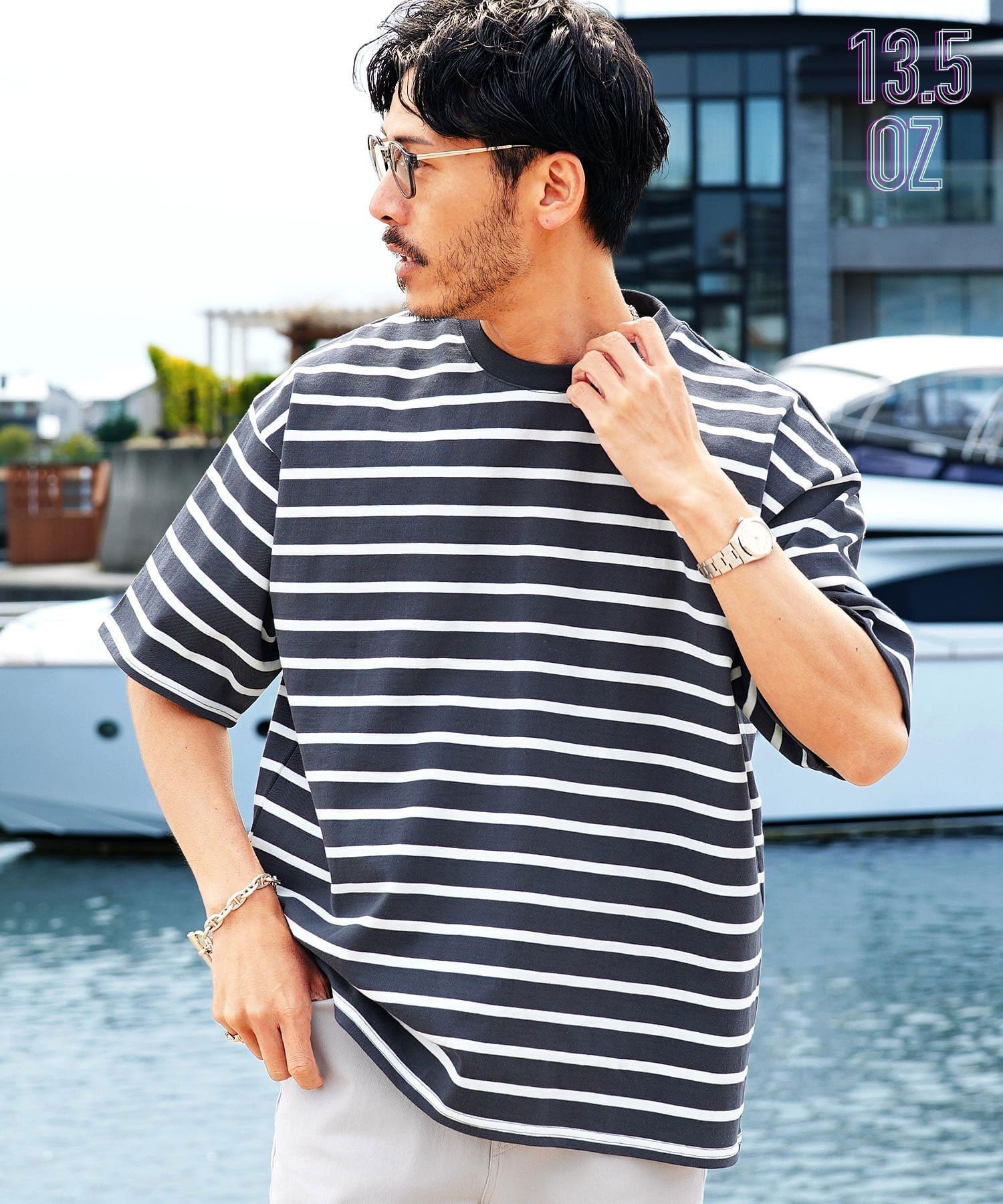 【その他のブランド/Other】のヘビーオンス ビッグシルエット 半袖 Tシャツ 26SS インテリア・キッズ・メンズ・レディースファッション・服の通販 founy(ファウニー) 　ファッション　Fashion　レディースファッション　Fashion for Women　トップス・カットソー　Cut & Sew Tops　シャツ・ブラウス・オフィスカジュアル　Elegant Blouses & Button-Ups　ロングTシャツ・Tシャツ　Longline T-Shirts & Tees　春　Spring　シンプル　Simple, Minimal　ビッグ　Big, Oversized　ボーダー　Border, Stripe　半袖　Short Sleeve, Half Sleeve　S/S・春夏　SS, Spring/Summer, Warm Season　再入荷　Restock / Back in Stock　プチプライス・低価格　Affordable / Budget Price　夏　Summer　2026年　2026　2026春夏・S/S　Spring/Summer 2026 SS26　Aスミクロボーダー|ID: prp329100004987775 ipo3291000000037364841