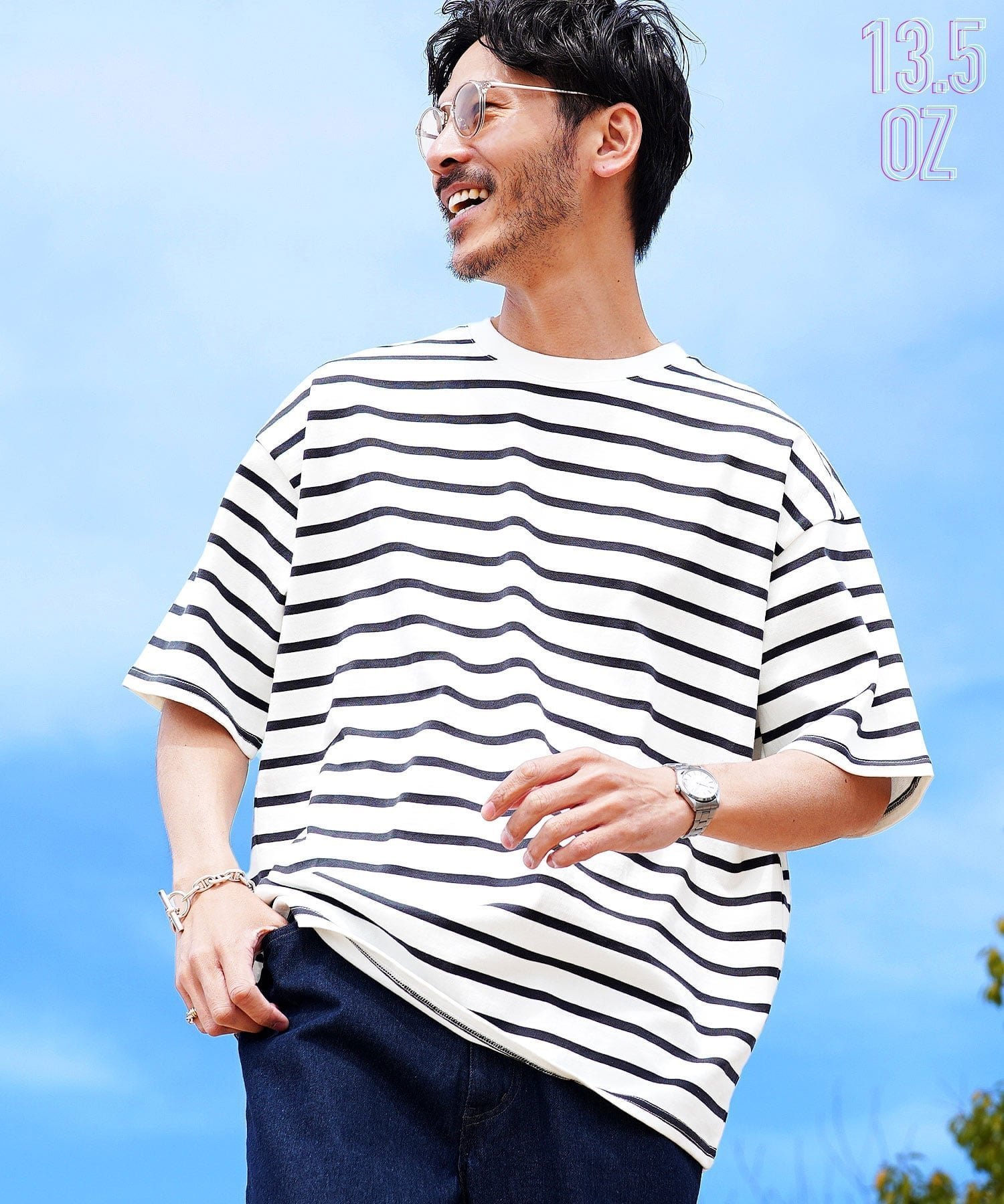 【その他のブランド/Other】のヘビーオンス ビッグシルエット 半袖 Tシャツ 26SS インテリア・キッズ・メンズ・レディースファッション・服の通販 founy(ファウニー) 　ファッション　Fashion　レディースファッション　Fashion for Women　トップス・カットソー　Cut & Sew Tops　シャツ・ブラウス・オフィスカジュアル　Elegant Blouses & Button-Ups　ロングTシャツ・Tシャツ　Longline T-Shirts & Tees　春　Spring　シンプル　Simple, Minimal　ビッグ　Big, Oversized　ボーダー　Border, Stripe　半袖　Short Sleeve, Half Sleeve　S/S・春夏　SS, Spring/Summer, Warm Season　再入荷　Restock / Back in Stock　プチプライス・低価格　Affordable / Budget Price　夏　Summer　2026年　2026　2026春夏・S/S　Spring/Summer 2026 SS26　Aホワイトボーダー|ID: prp329100004987775 ipo3291000000037364847