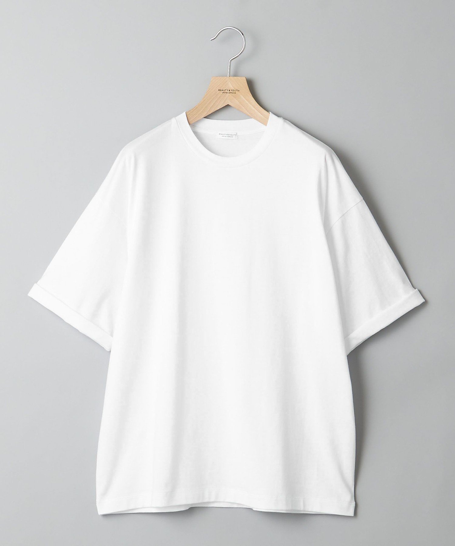 【ビューティ&ユース ユナイテッドアローズ/BEAUTY&YOUTH / UNITED ARROWS】の【WEB限定】ロールアップ ワイド テーパード Tシャツ -MADE IN JAPAN- インテリア・キッズ・メンズ・レディースファッション・服の通販 founy(ファウニー) 　ファッション　Fashion　レディースファッション　Fashion for Women　トップス・カットソー　Cut & Sew Tops　シャツ・ブラウス・オフィスカジュアル　Elegant Blouses & Button-Ups　ロングTシャツ・Tシャツ　Longline T-Shirts & Tees　インナー　Innerwear　ショルダー　Shoulder, Shoulder Strap　シンプル　Simple, Minimal　テーパード　Tapered, Tapered Pants　ドロップ　Drop Shoulder, Dropped Style　バランス　Balance, Style Balance　ロールアップ　Roll-Up, Cuffed Hem　ワイド　Wide, Wide Fit　日本製　Made In Japan　WHITE|ID: prp329100004987814 ipo3291000000037365135
